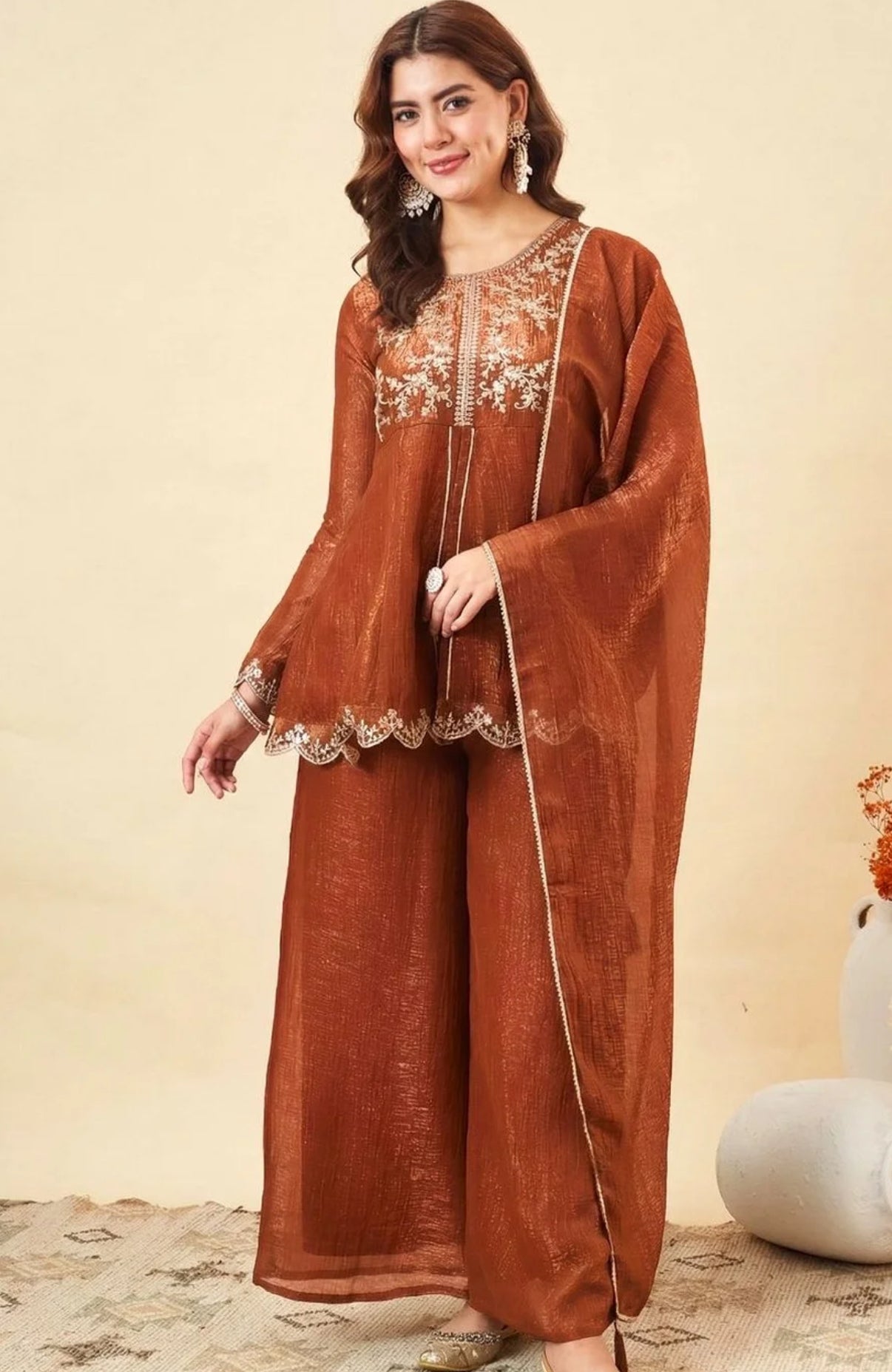 Mridula Heritage Emberoidery Sharara Set