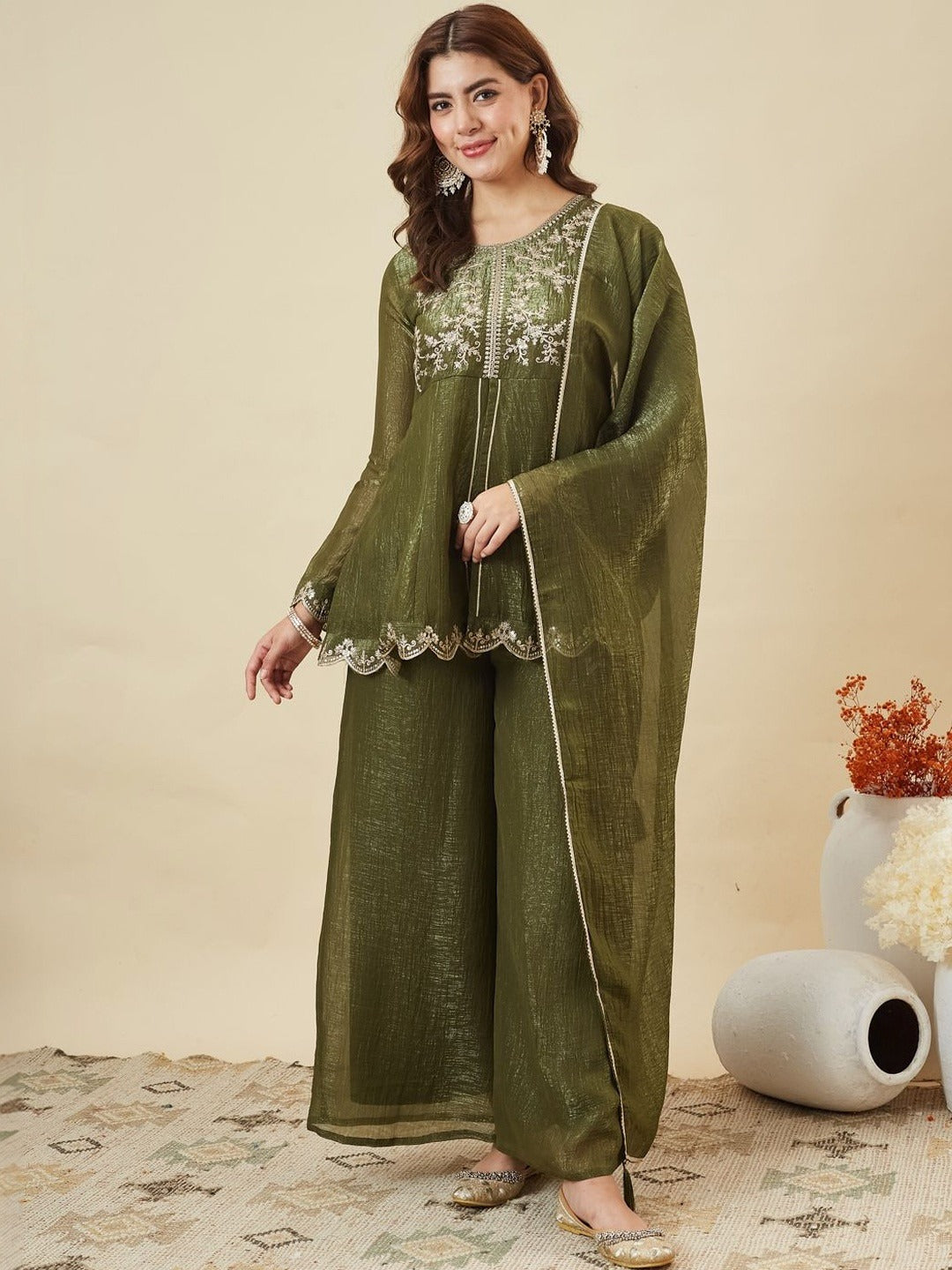 Mridula Heritage Emberoidery Sharara Set