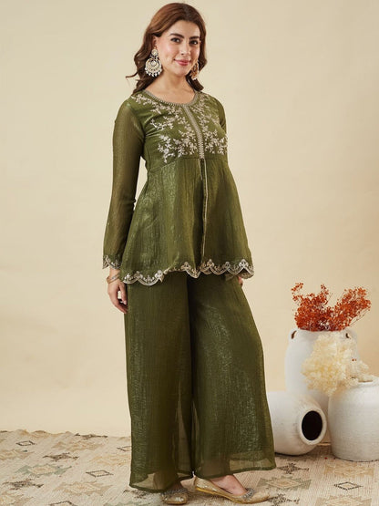Mridula Heritage Emberoidery Sharara Set