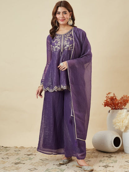 Mridula Heritage Emberoidery Sharara Set