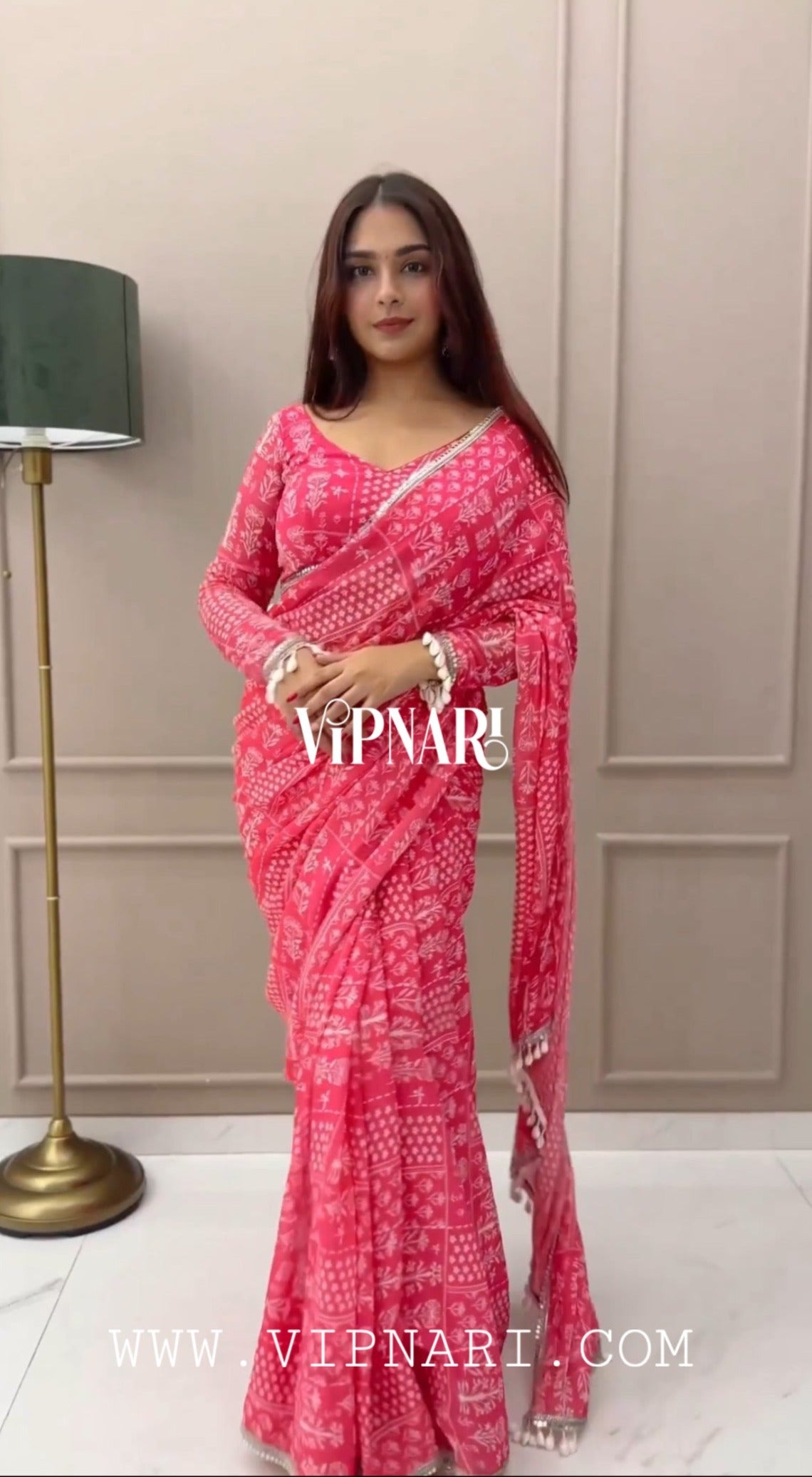 1 Min Ready To Wear Saree In Imported Georgette With Blouse