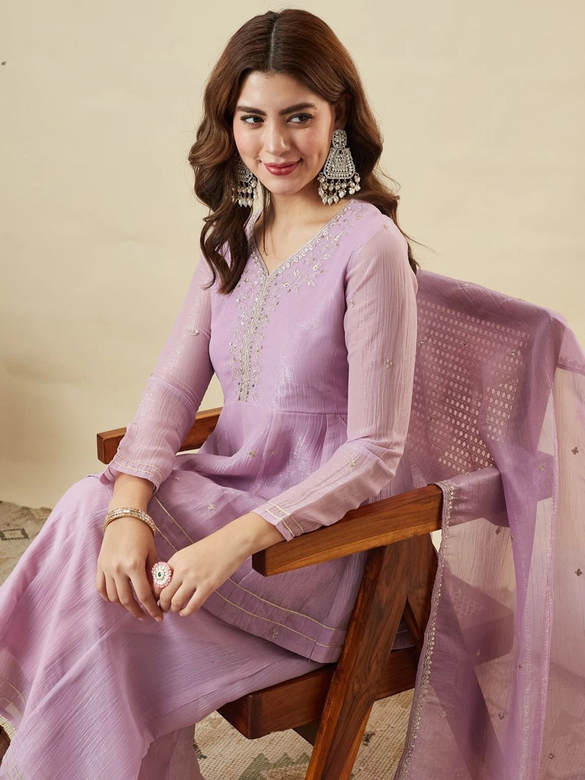Charulata Festive Embroidred Sharara Set