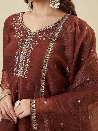 Charulata Festive Embroidred Sharara Set