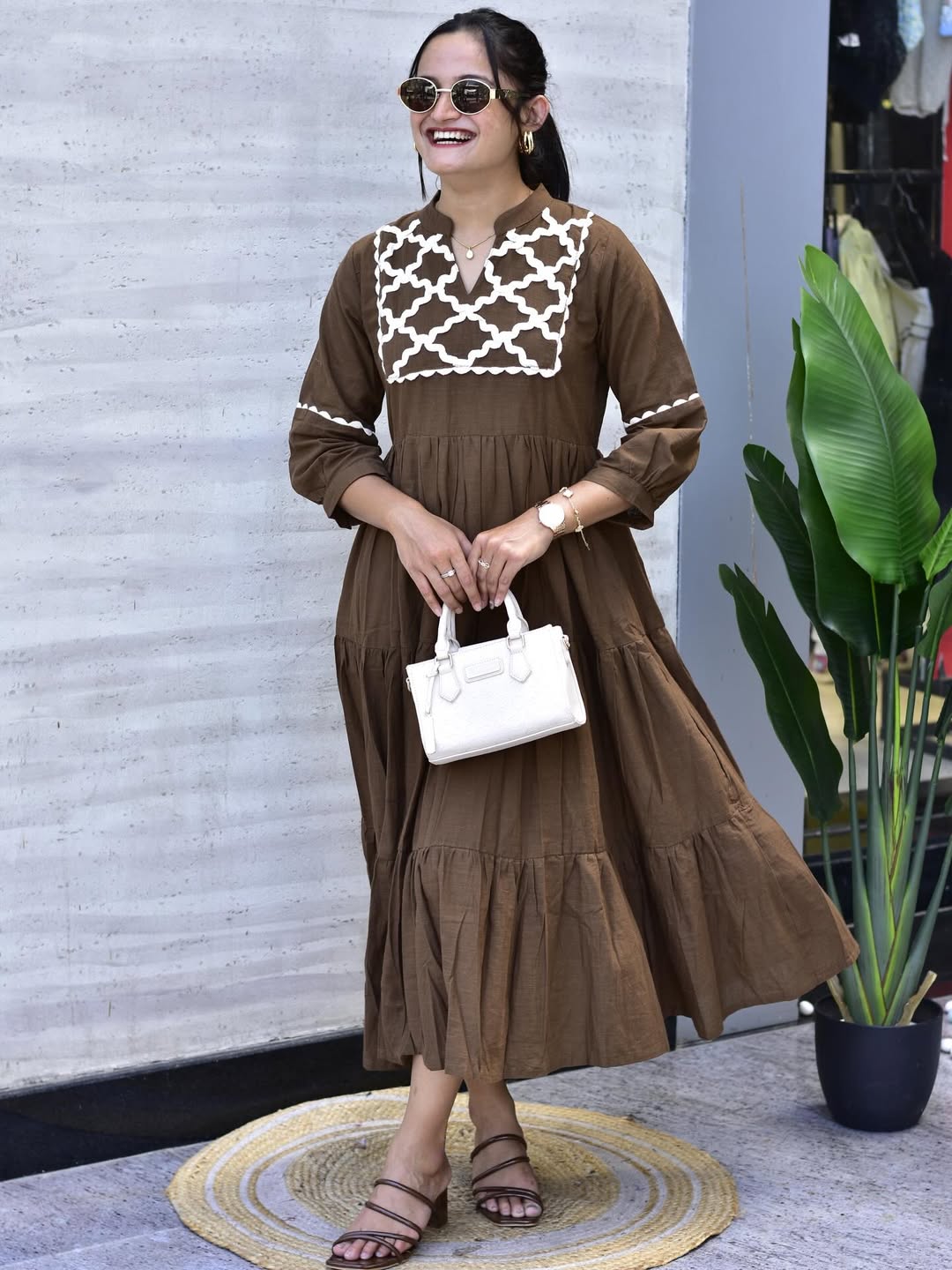 Very Beautiful Pure Mul Cotton Gown