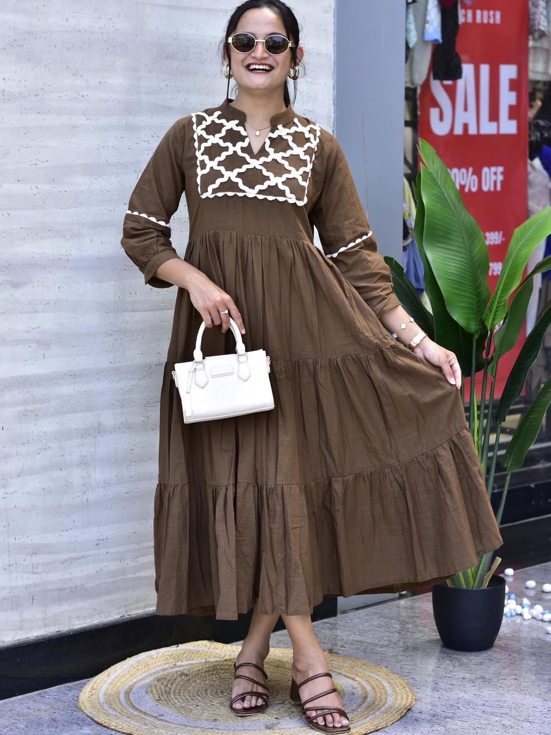 Very Beautiful Pure Mul Cotton Gown