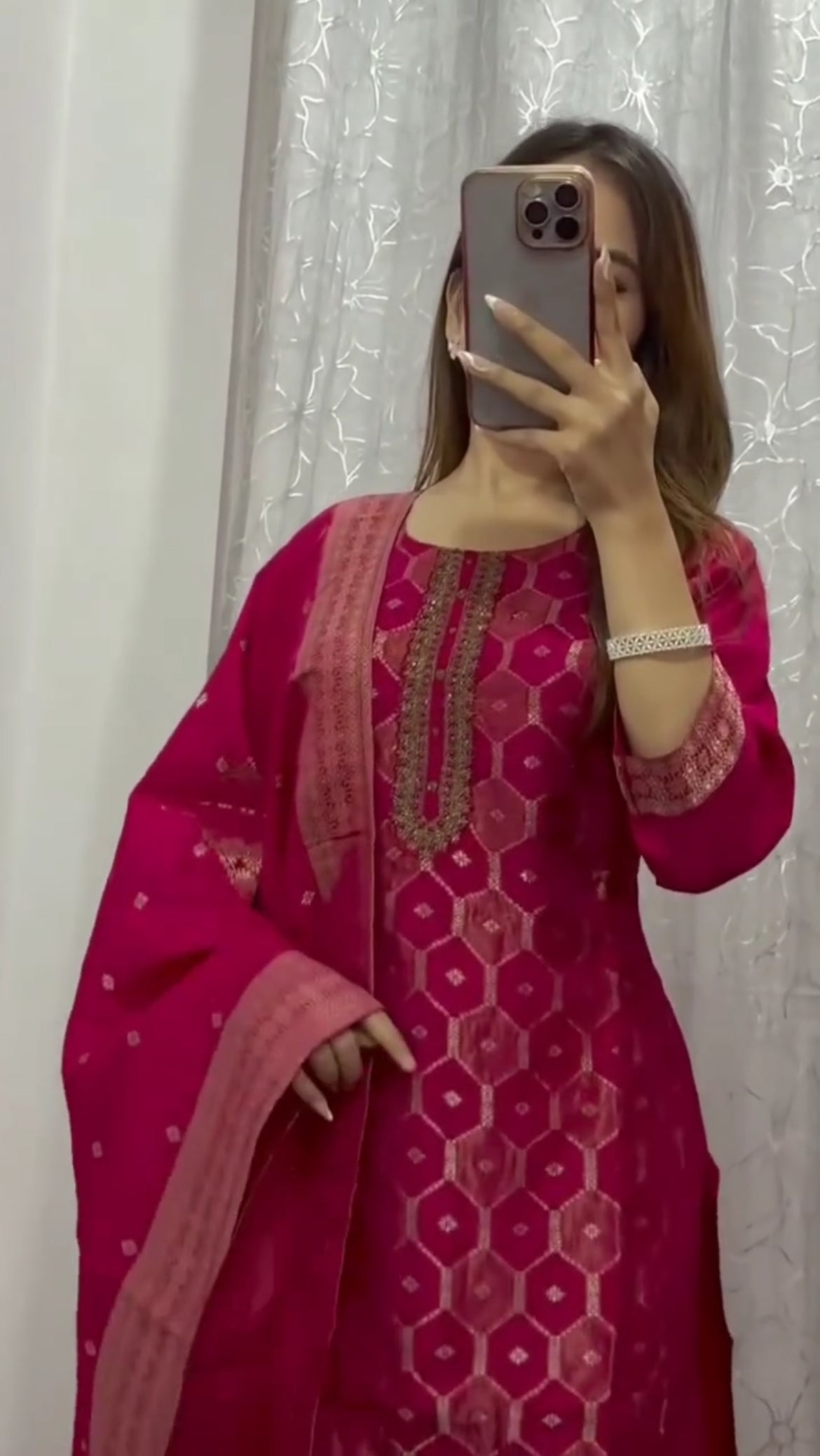 Most Beautiful Pure Banarasi Silk Jequard Weaving Suit Set