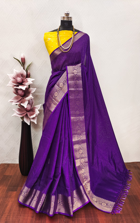 Magnificent Visocse Dola Silk Saree With Zari Weaving