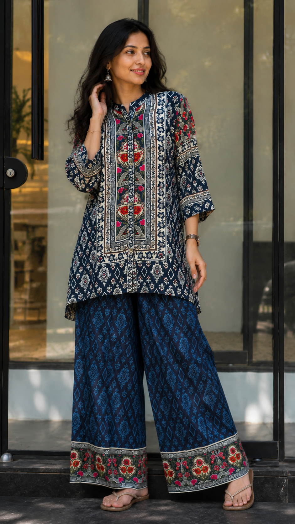Vaanya Midnight Heritage Cord Set