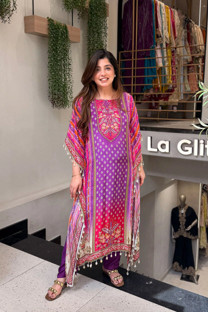 Vihana Royal Embroidered Kaftan Suit Set