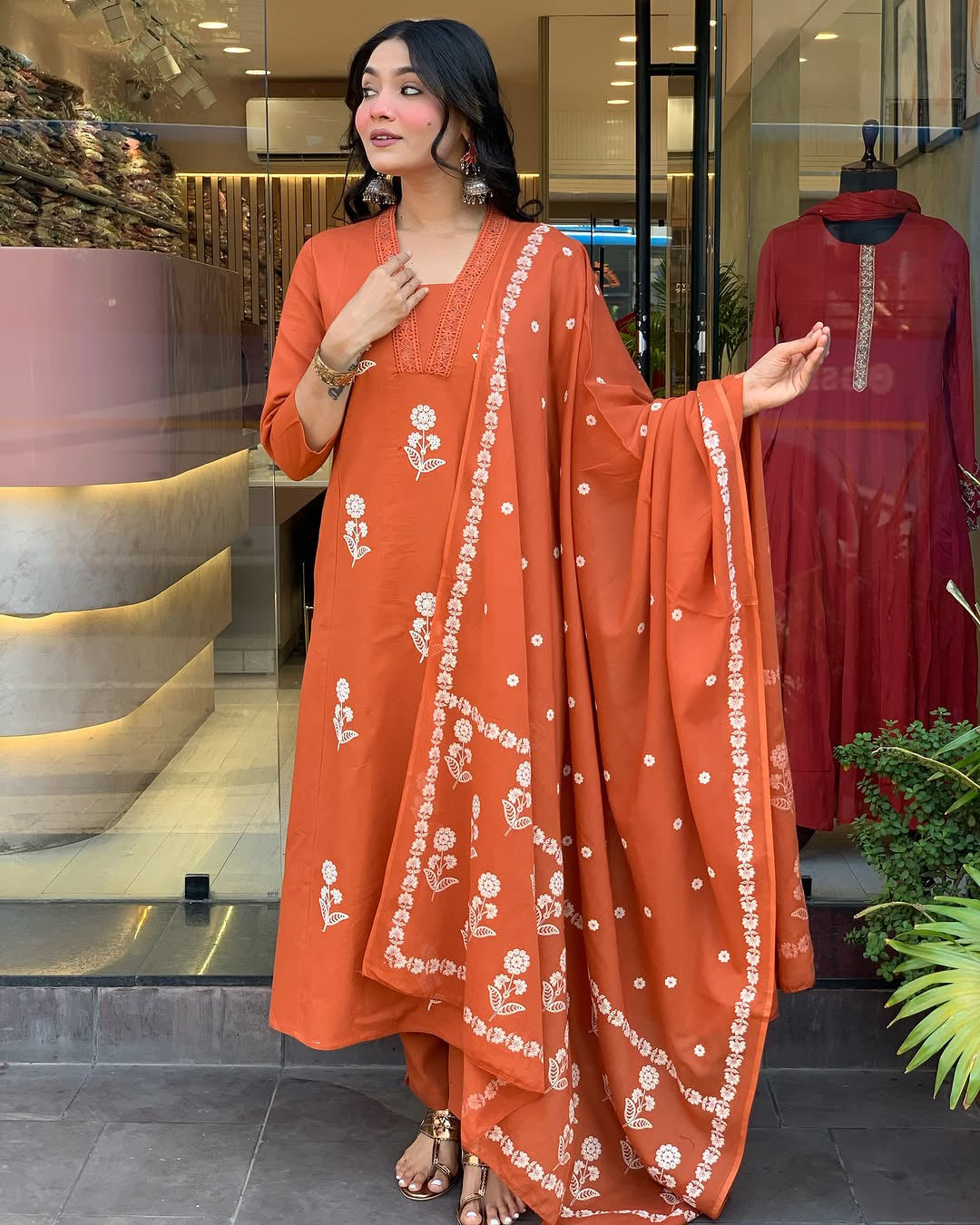 Exquisite Pure Cotton Embroidery Suit Set