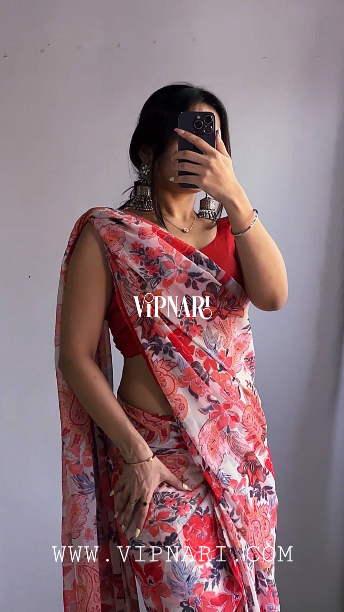 1 Min Ready To Wear Saree In Imported Georgette With Blouse