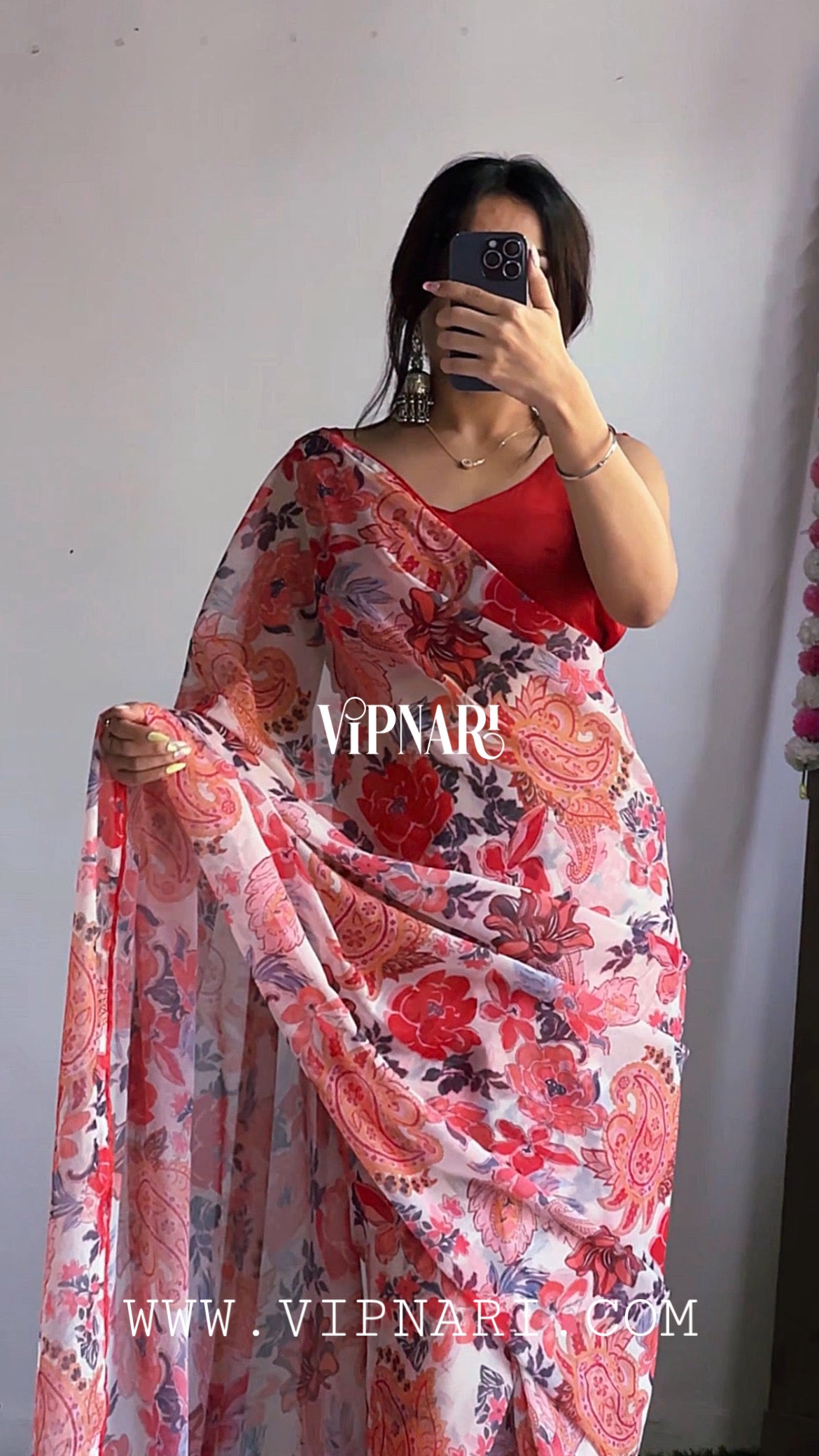 1 Min Ready To Wear Saree In Imported Georgette With Blouse