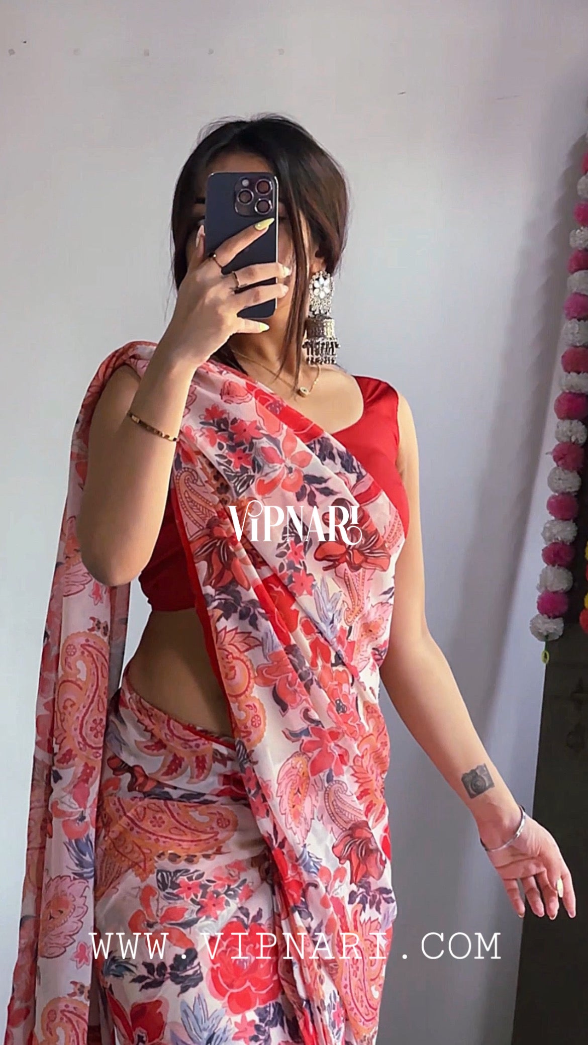 1 Min Ready To Wear Saree In Imported Georgette With Blouse