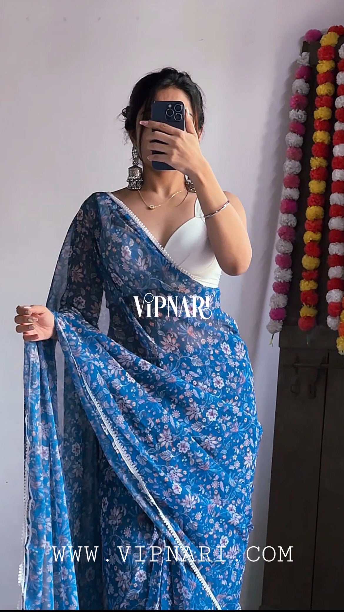 1 Min Ready To Wear Saree In Imported Georgette With Blouse