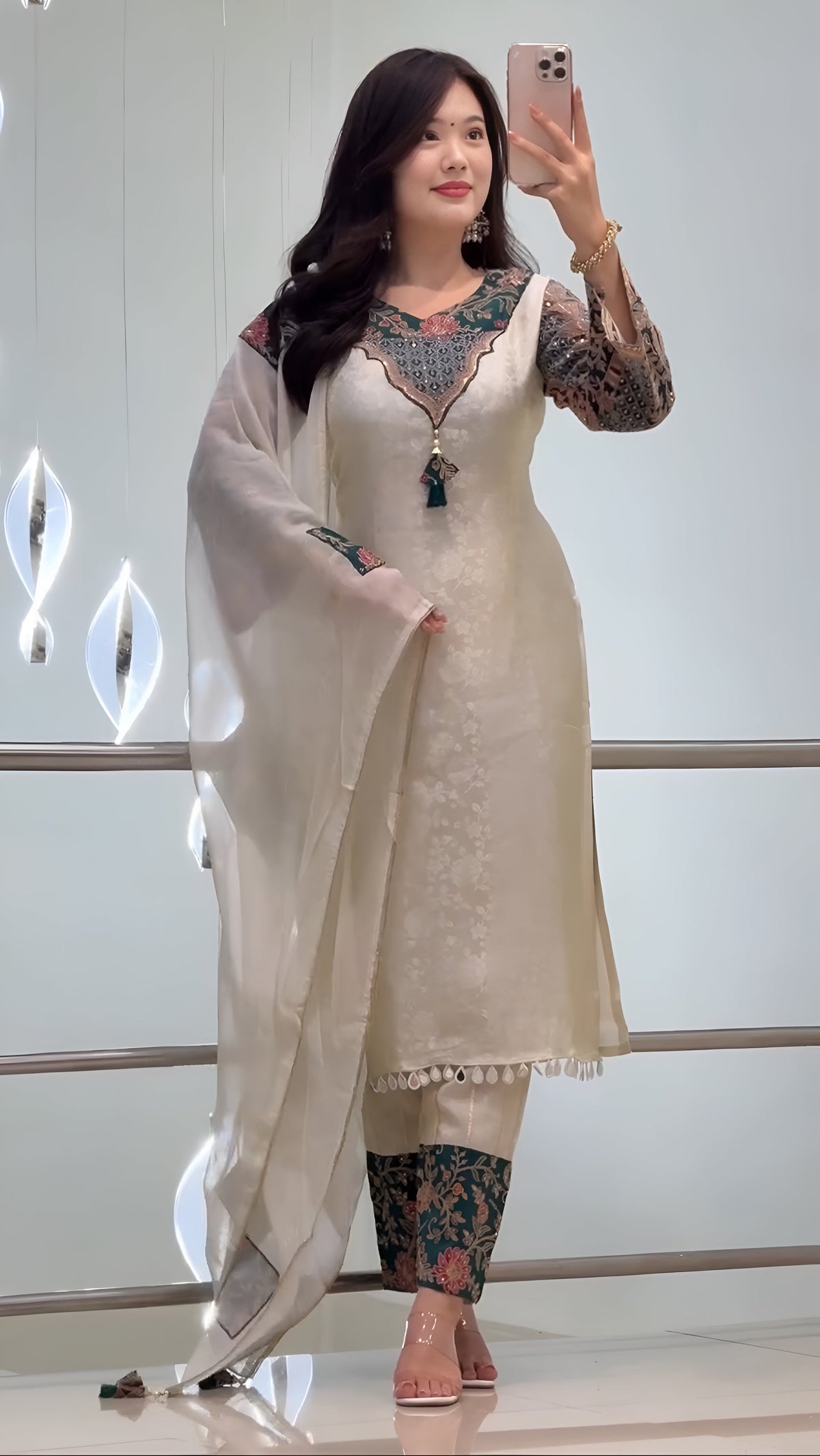 Very Gorgeous Pure Banarasi Silk Zari weaving Suit Set