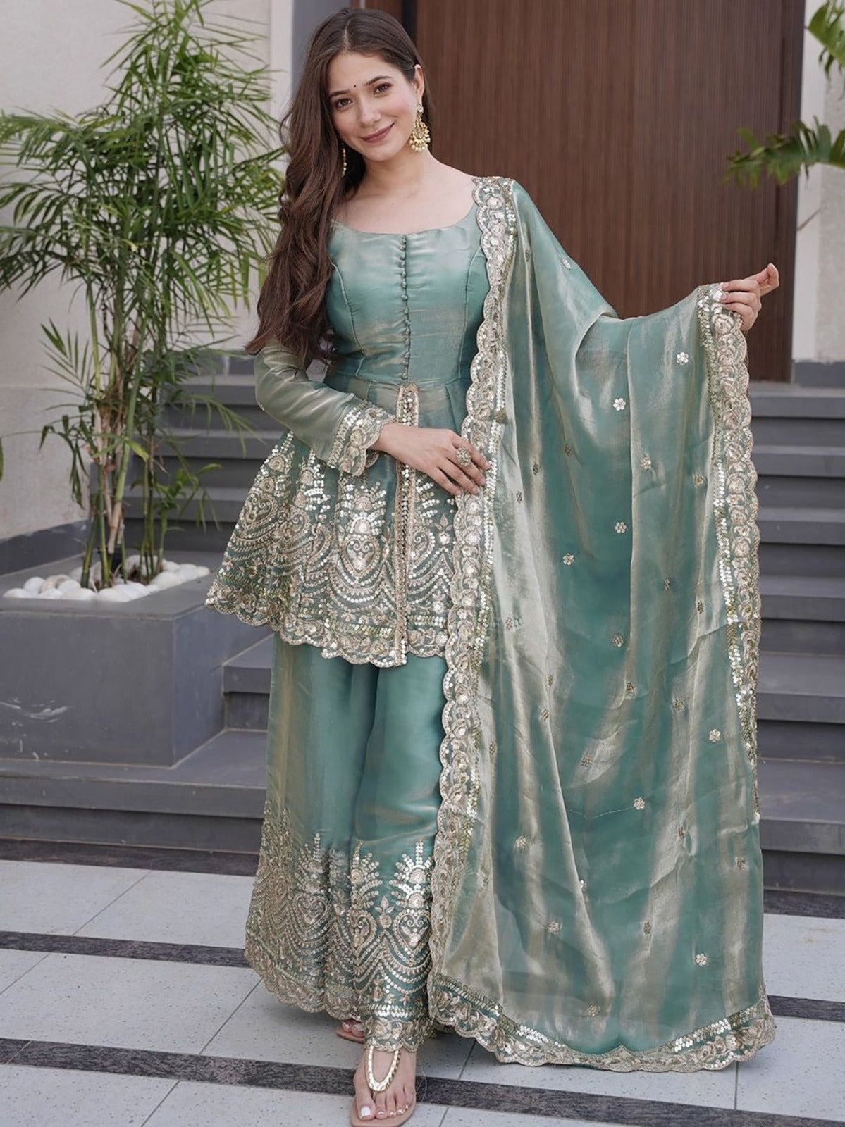 Sitara Mahal Embroidered Sharara Set
