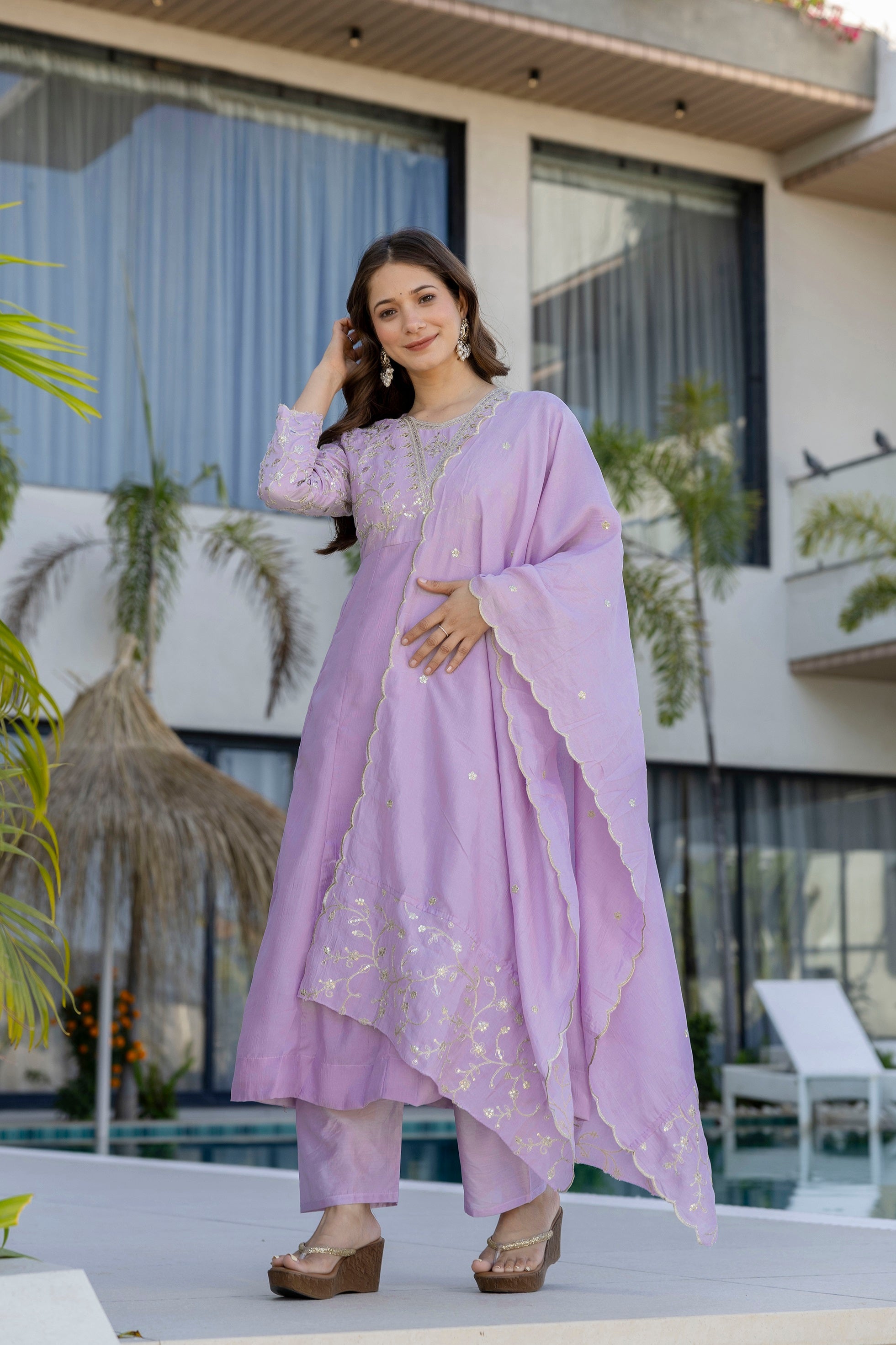 Florenza Grace Embroidered suit set