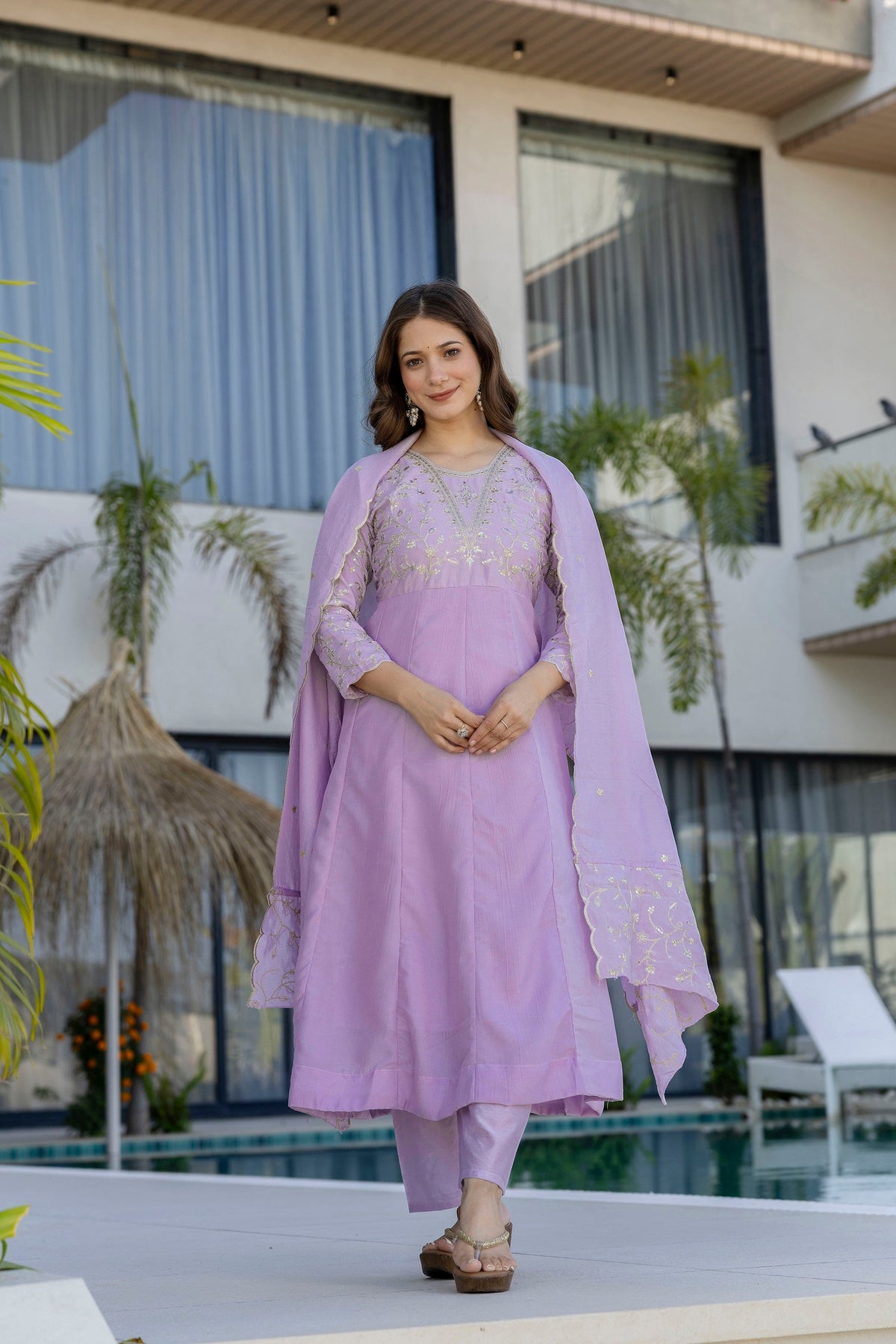 Florenza Grace Embroidered suit set