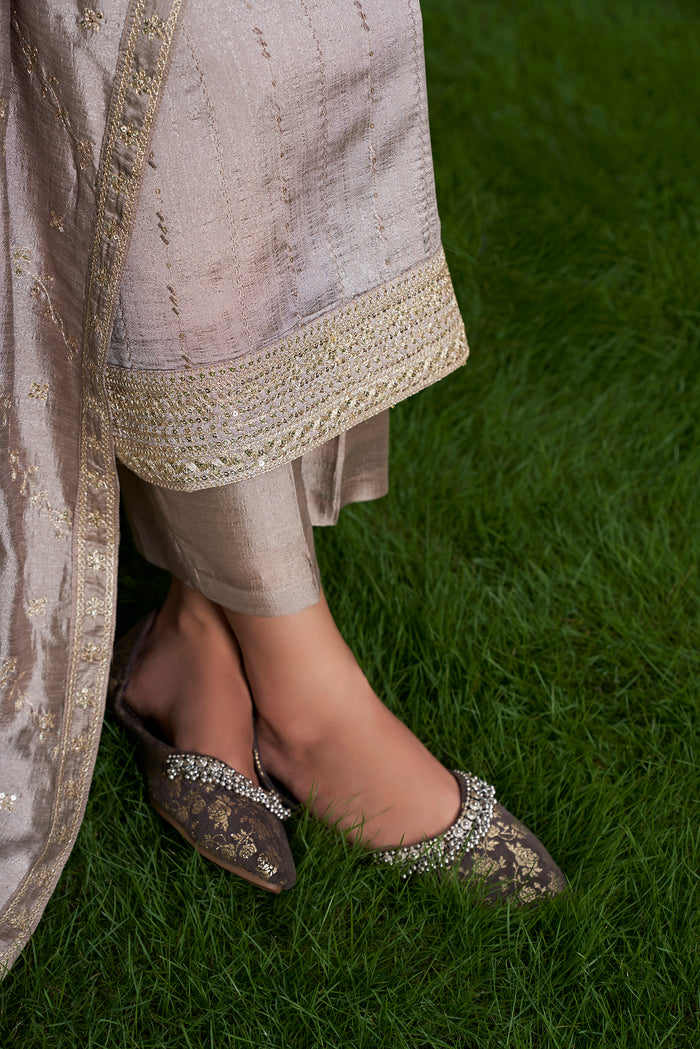 Very Charming vichitra Silk Embroidery Suit Set