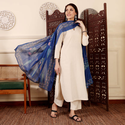 Gorgeous Chanderi Silk Solid Plain Suit Set