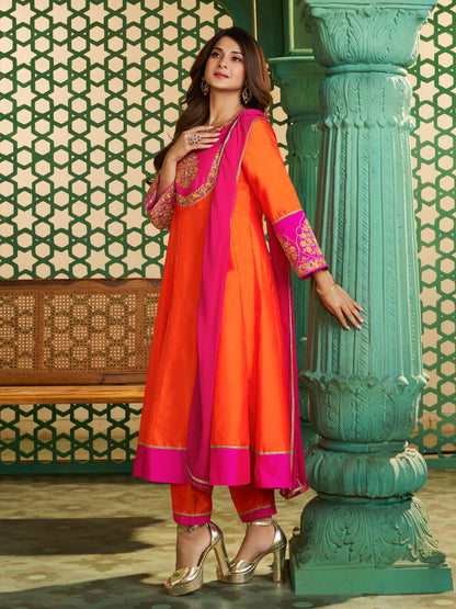 Very Winsome Chanderi Cotton Emboridery Suit Set