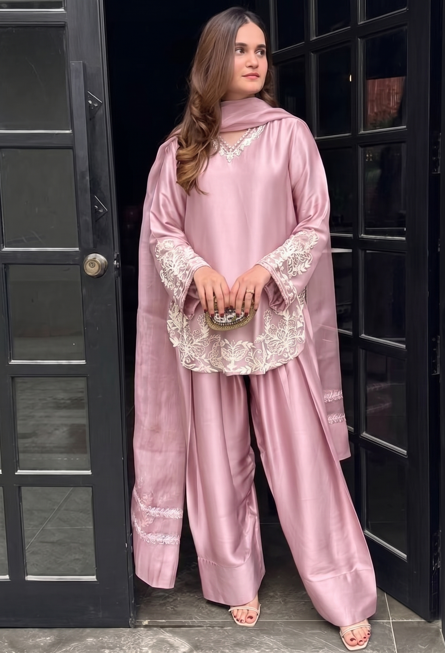 Zeenat Heritage Crepe Silk Suit Set