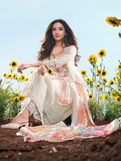 Gulmohar Floral Anarkali Suit Set