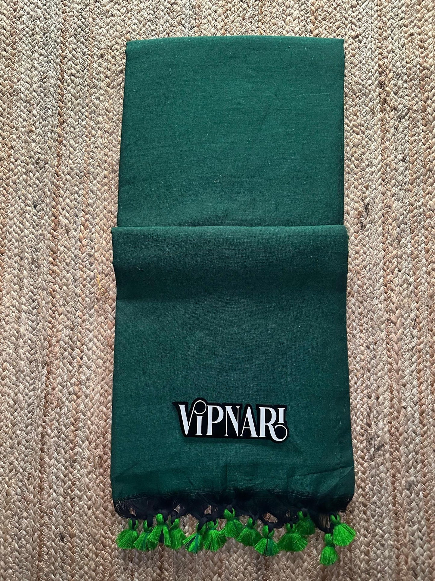 Elegant Peacock Handloom Cotton Saree With Stitched Designer Handwork Blouse