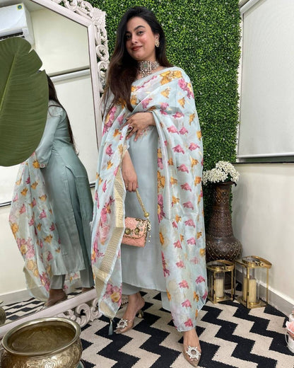 Beautiful Viscose Embroidery Suit Set