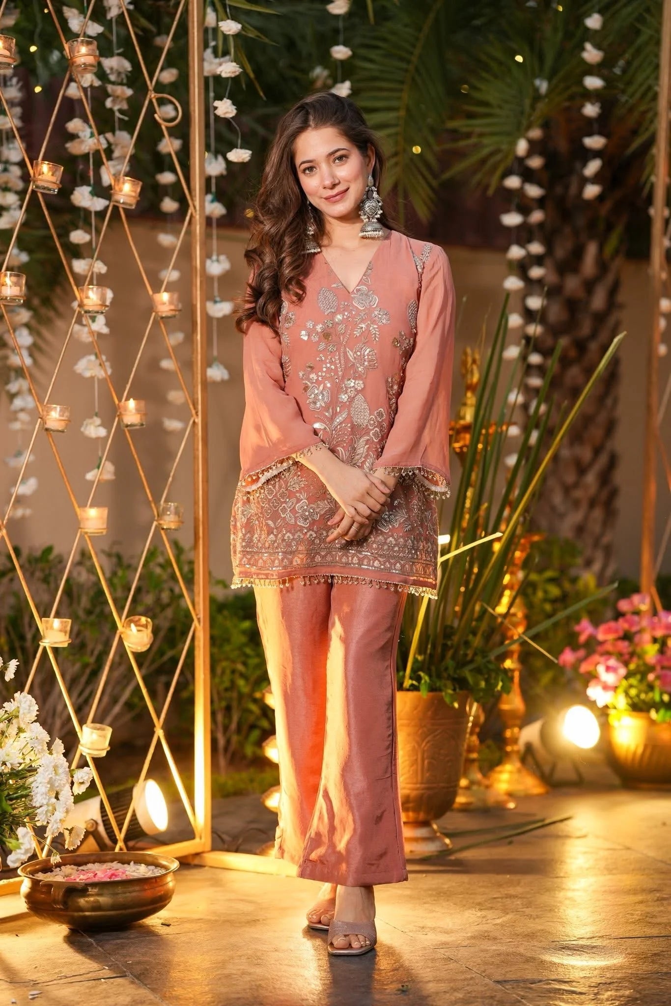 Blush Royale Festive Embroidered Cord Set