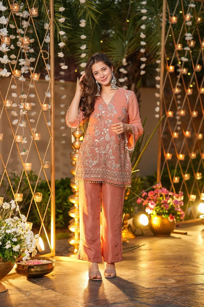 Blush Royale Festive Embroidered Cord Set
