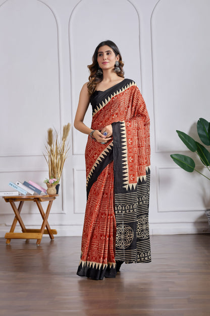 1 Min Ready To Wear Breatheable Cotton Saree With Pocket Style