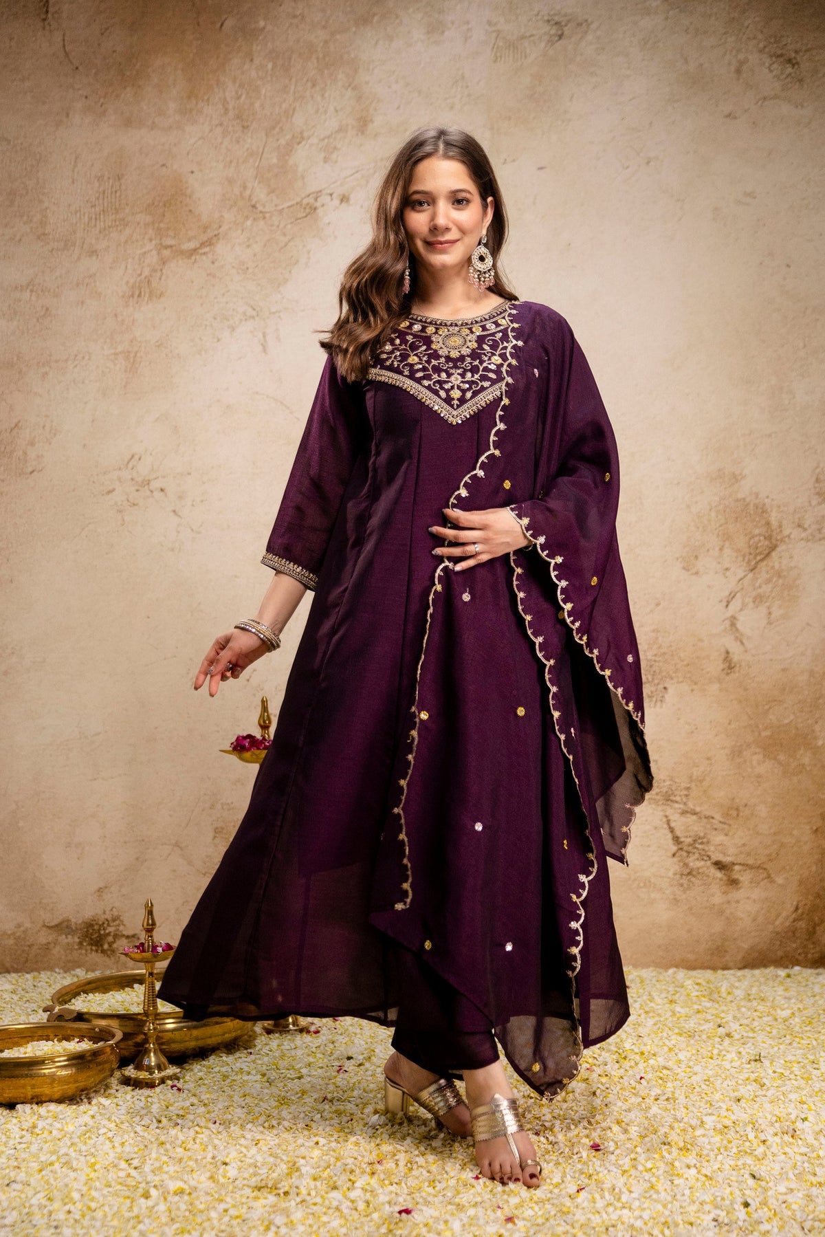 Noor Bagh Embroidered Vichitra Silk Suit Set