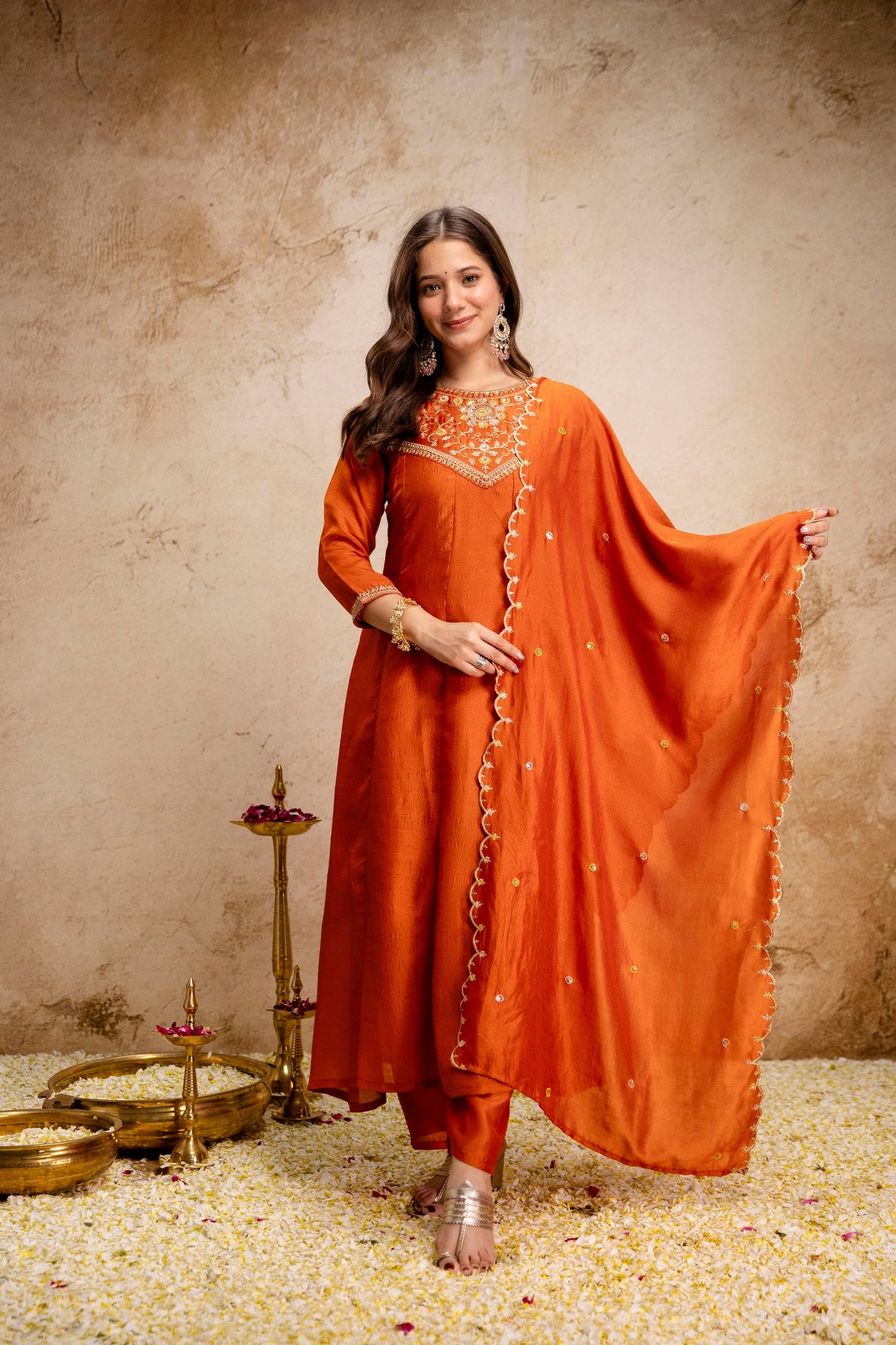 Noor Bagh Embroidered Vichitra Silk Suit Set