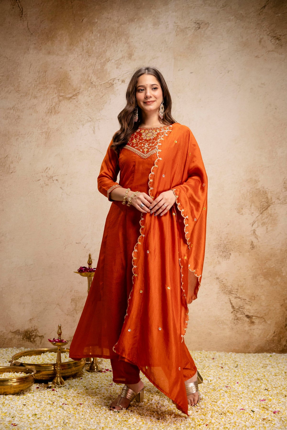 Noor Bagh Embroidered Vichitra Silk Suit Set