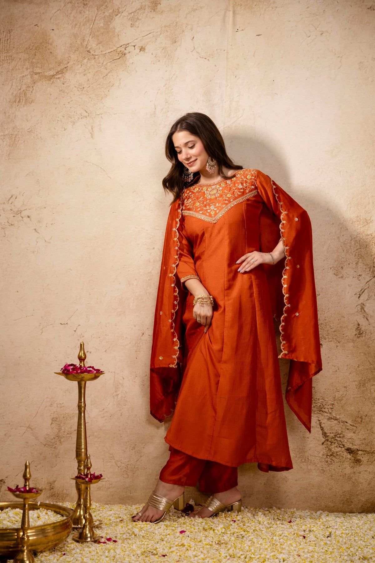 Noor Bagh Embroidered Vichitra Silk Suit Set
