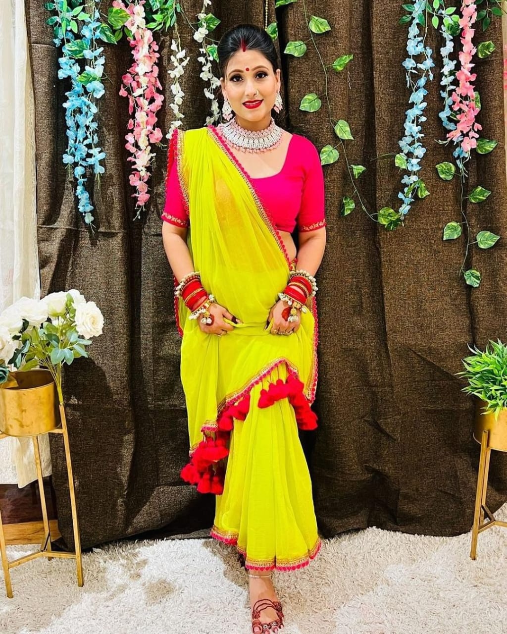 Most Trending Viral  Saree With Heavy Latkans