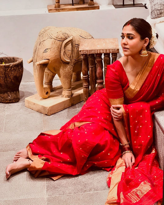 Very Astonishing Pure Soft Silk Saree With Rich Weaving Blouse