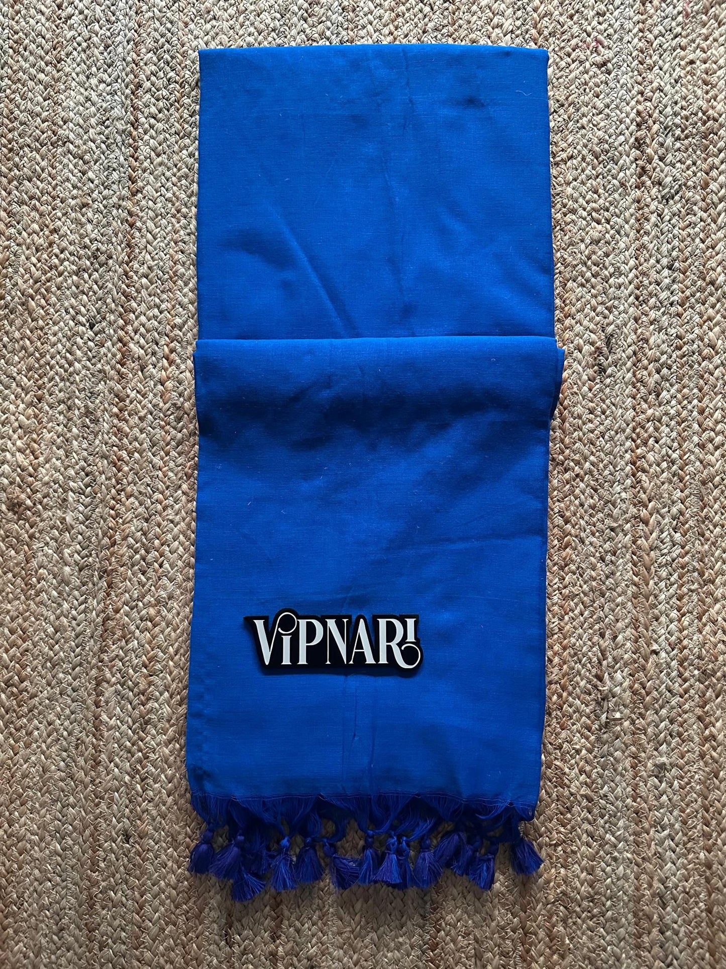 Pure Handloom Cotton Saree With Stitched Designer Handwork Blouse