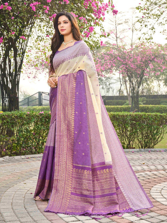 Multi Soft Cotton Silk Saree With Beautiful Rich Pallu