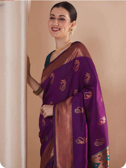 Very Attractive Soft Silk Saree With Zari Weaving