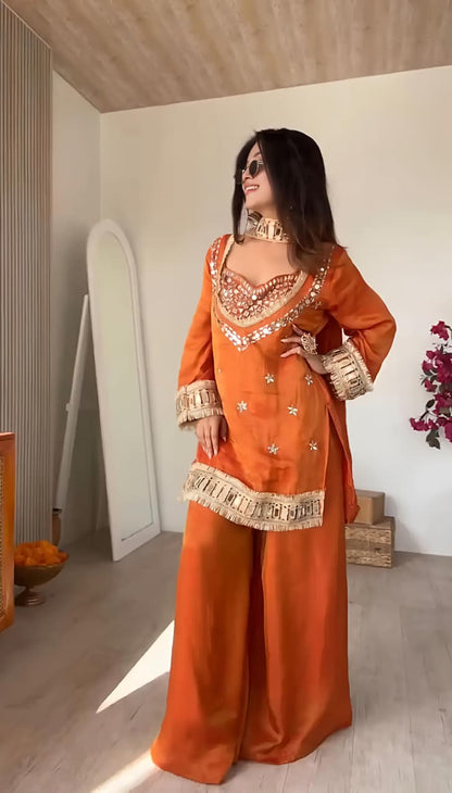 Surmayi Noor Mirror Work Suit Set
