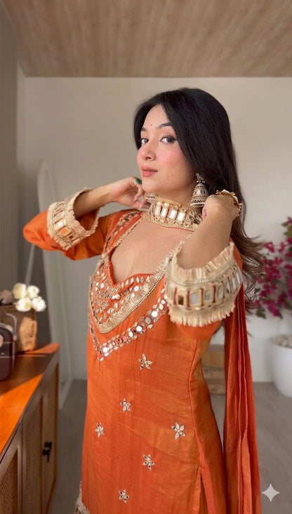 Surmayi Noor Mirror Work Suit Set