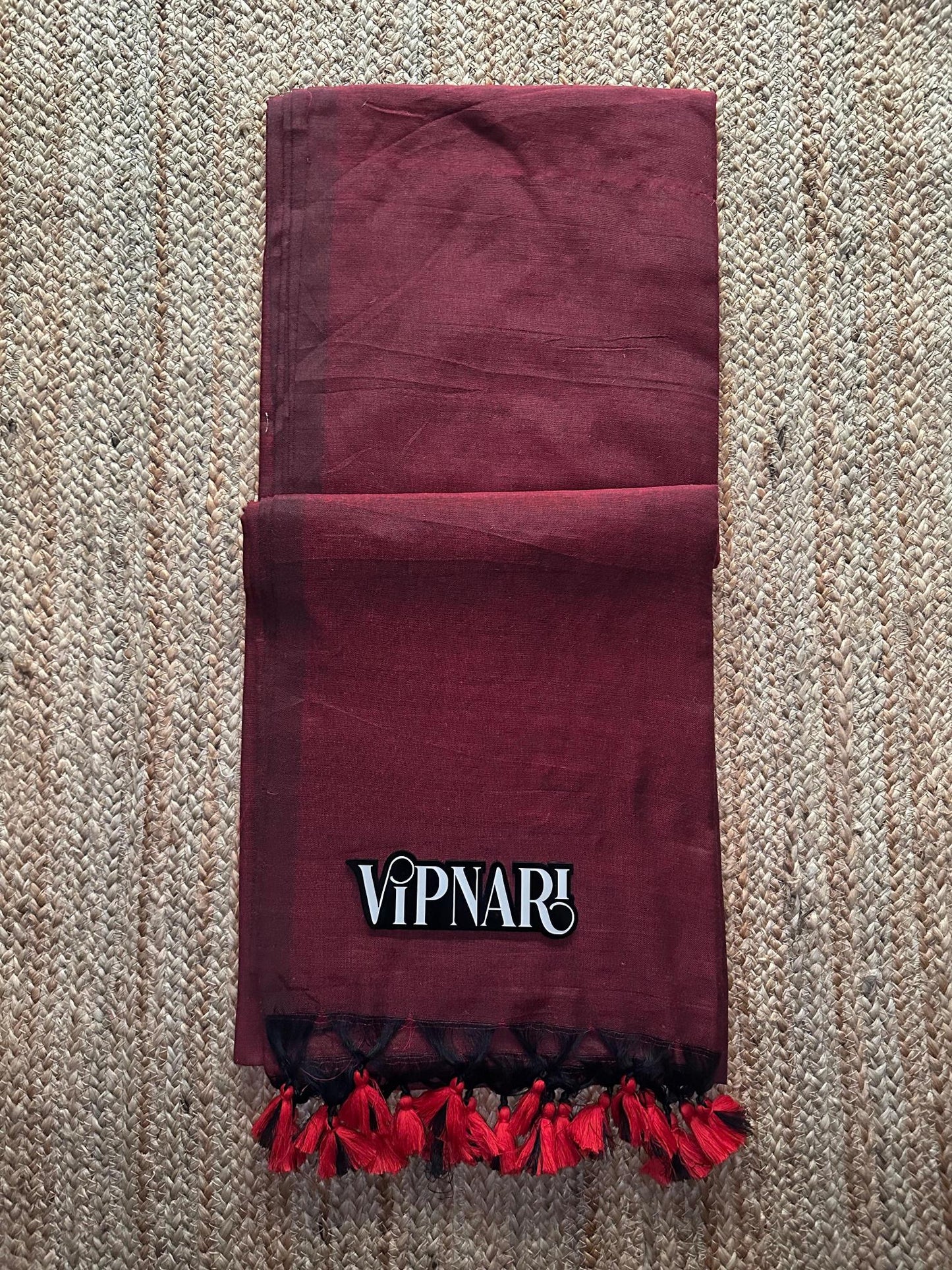 Megical Handloom Cotton Saree With Stitched Designer Handwork Blouse