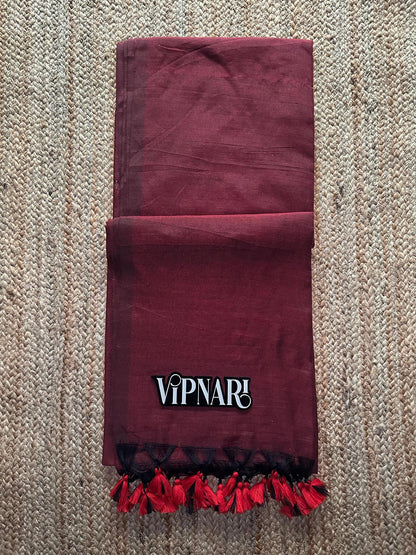 Megical Handloom Cotton Saree With Stitched Designer Handwork Blouse