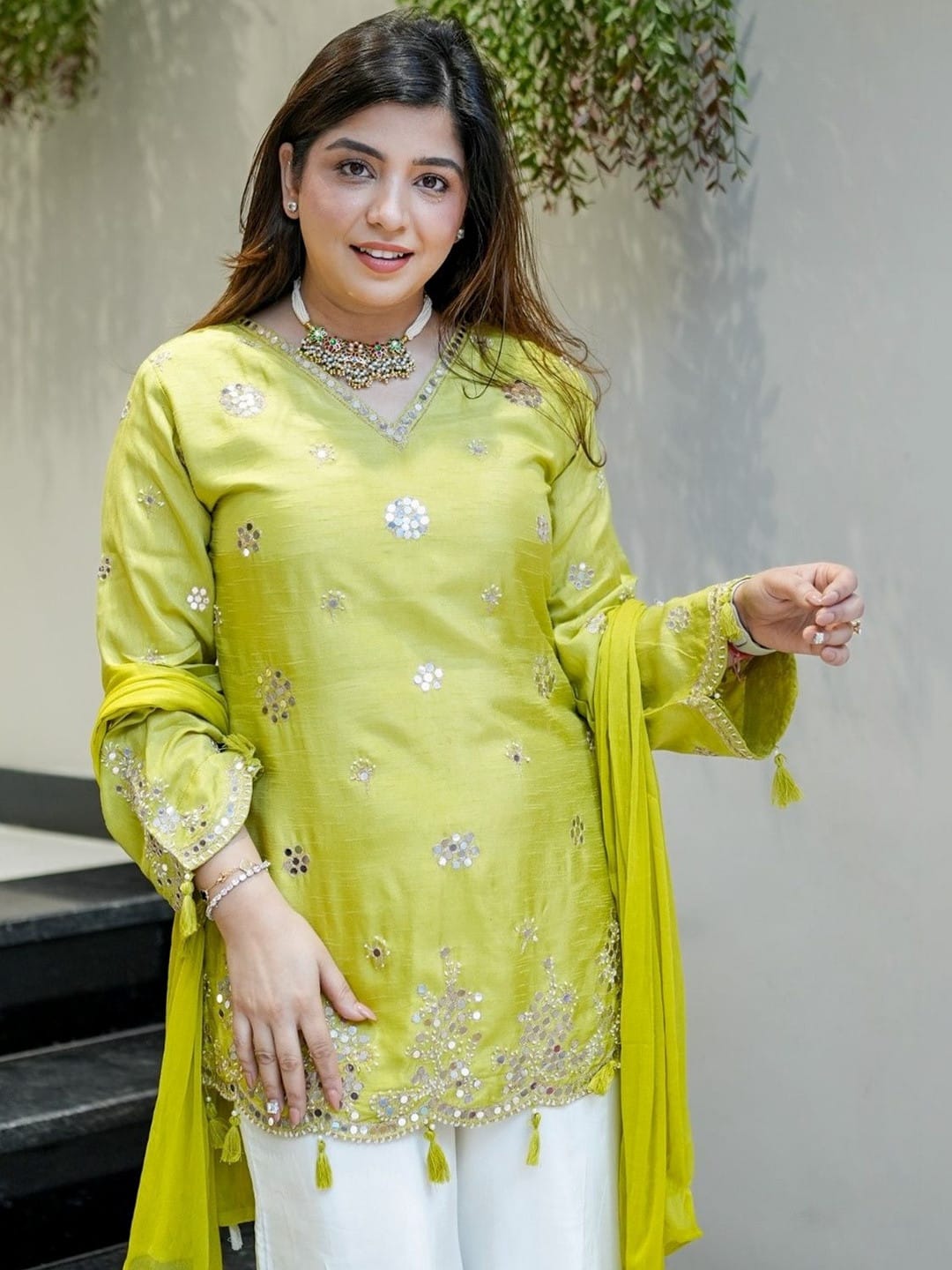 Prakriti Lime Heritage Suit Set