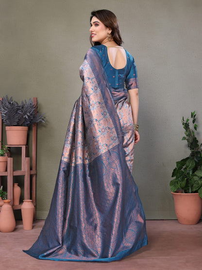 Most Delightful Banasari Silk Saree With Blouse
