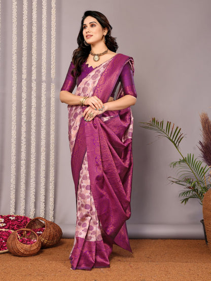 Most Prepossessing Banasari Silk Saree With Blouse