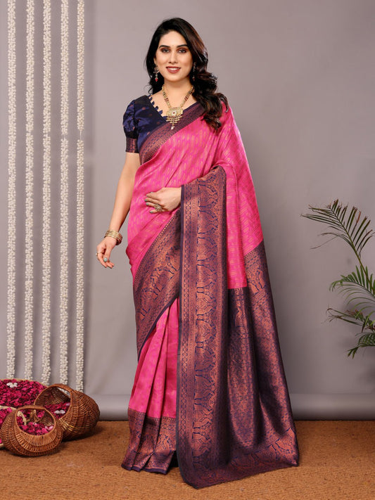 Most Glamorous Banasari Silk Saree With Blouse