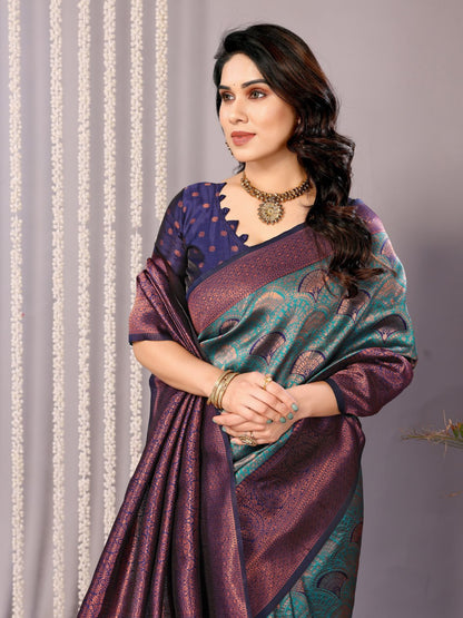 Most Appealing Banasari Silk Saree With Blouse